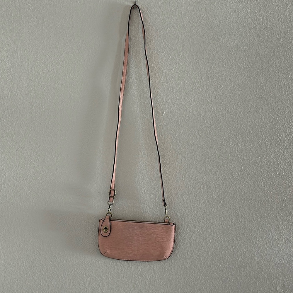Joy Susan Light Pink Crossbody Purse + Wristlet Clutch
